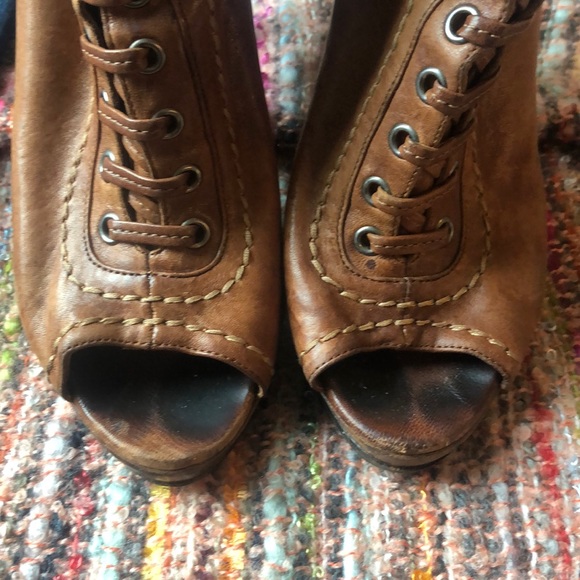 Auth Miu Miu Platform Peep toe Booties Boots - Picture 3 of 6